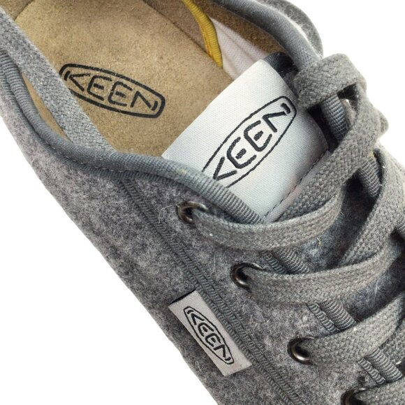 Keen Elsa LiteGray Wool Felt Sneakers Lace Up Casual Comfy Eco-Friendly Shoes - Picture 8 of 13
